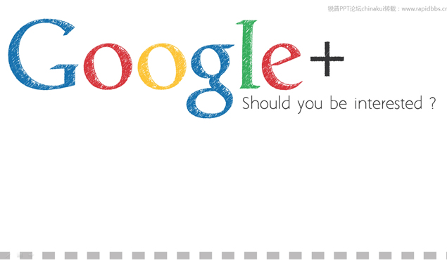 谷歌产品Google+介绍宣传PPT模板